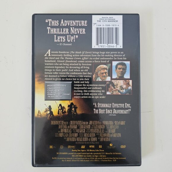 The 13th Warrior DVD 1999 - Antonio Banderas, Diane Venora, Dennis Storhøi - Picture 3 of 3